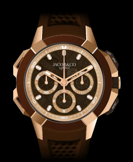 Fake Jacob & Co epic x chrono 44mm tri compax brown EC440.43.AC.AA.A watch Fake Jacob & Co epic x chrono 44mm tri compax brown EC440.43.AC.AA.A watch